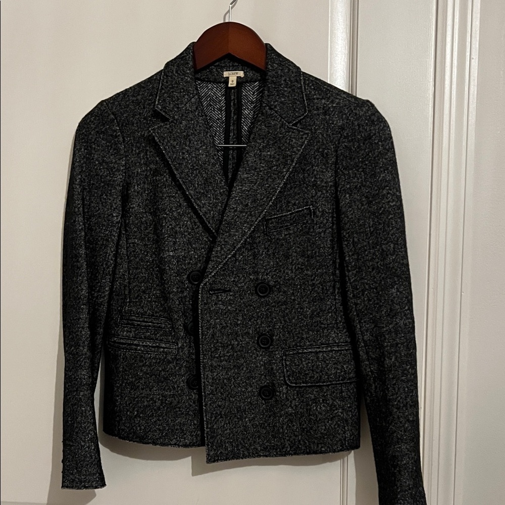 J. Crew Charcoal Double-Breasted Blazer